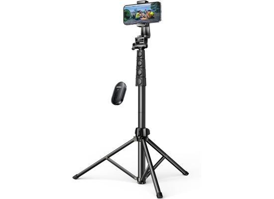 UGREEN Tripod Stand Filming 70”/1.8m Tall Selfie Stick Bluetooth Remote Foldable Phone Travel Mount 360° Rotating Holder Compatible with iPhone 17 Pro Max Air 16,Galaxy S25 S24 Ultra,Camera